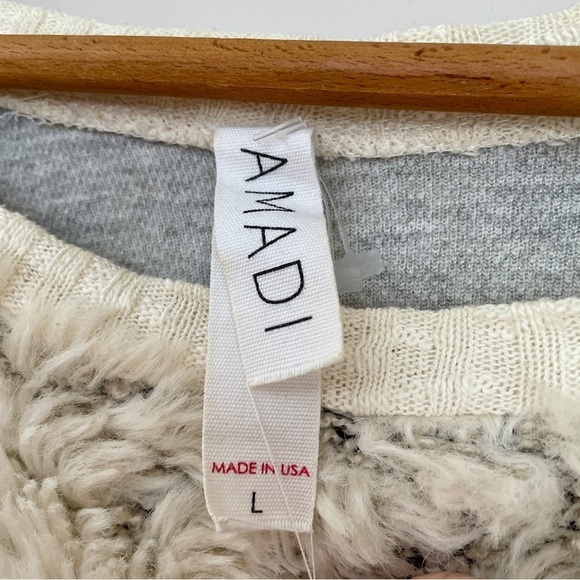 Anthropologie Amadi Faux Fur Sweatshirt Large - Picture 8 of 10